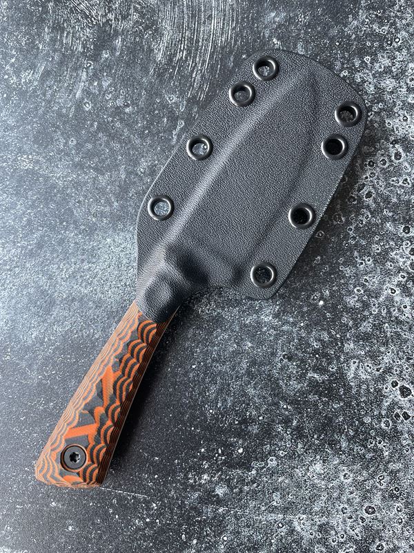 Hunter V2 - Black and Orange w/ Stonewash Blade